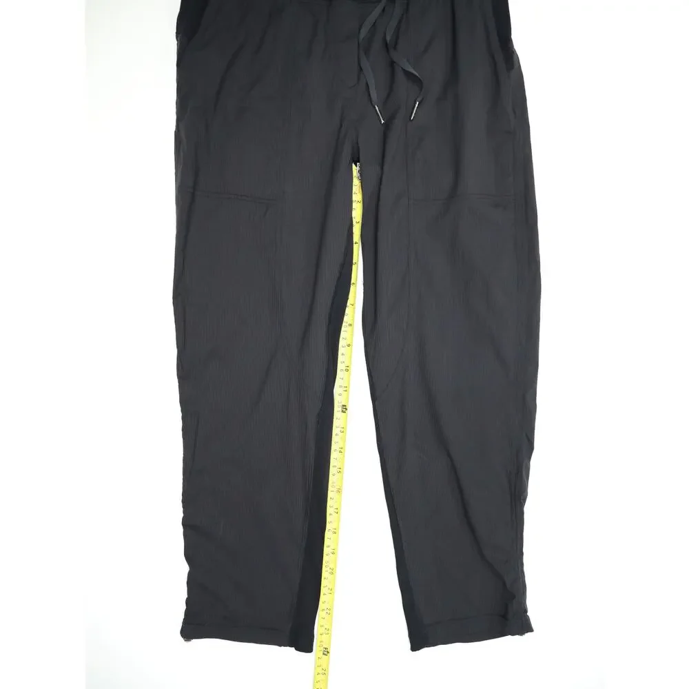 Lululemon Black Woven Jogger Pants 8 Adjustable Hem Minimalist Athleisure Travel - Picture 10 of 12